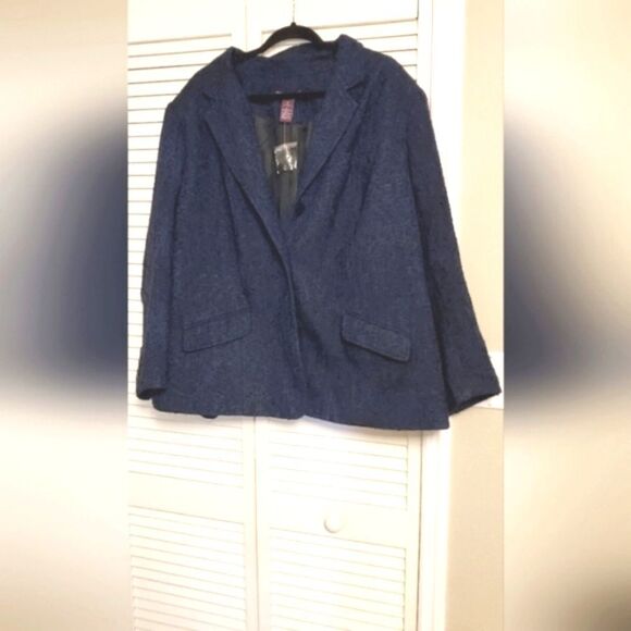 Jessica London Jackets & Blazers - Jessica London New winter lined blazer suit jacket dark blue size 28w